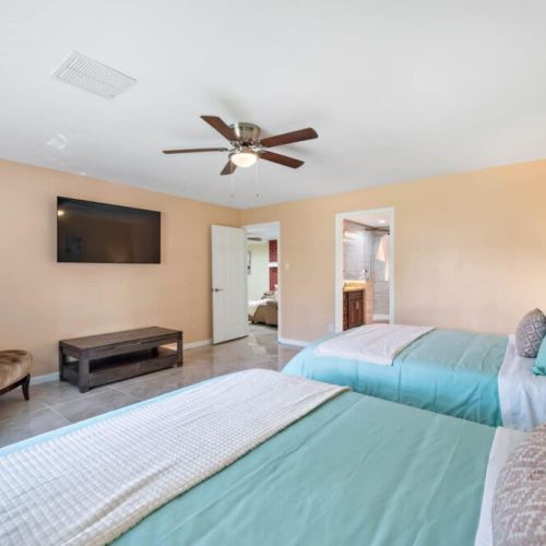TVs included in all bedrooms.