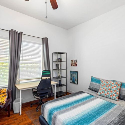 Accent chair included for maximum comfort.