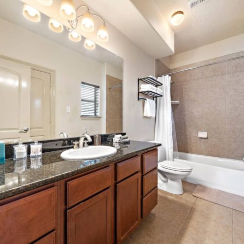 3rd full bathroom is fully stocked with all you need.