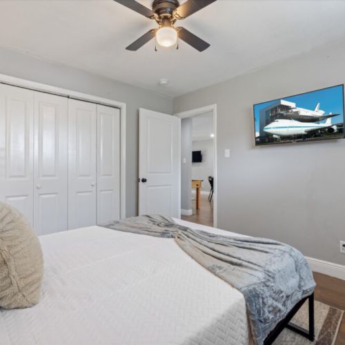 TVs are included in all bedrooms.