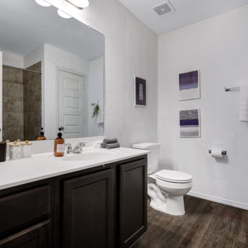 Towels included.