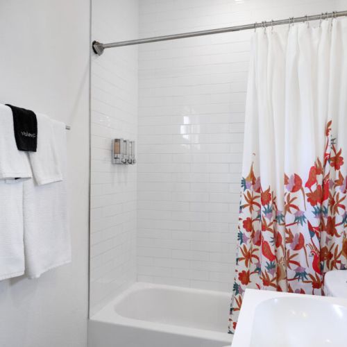 Bath, hand, face, and makeup towels included for your convenience.