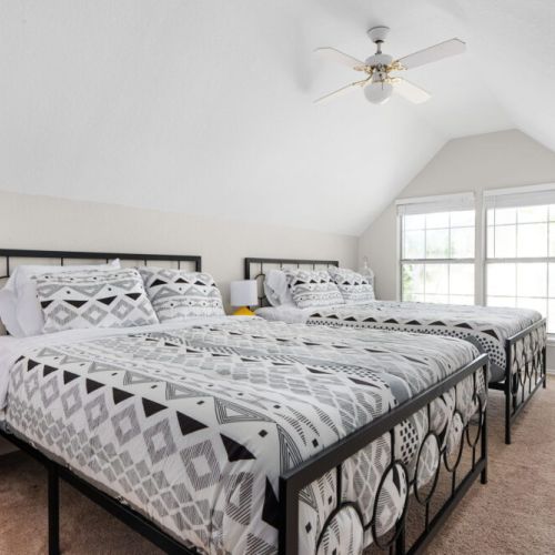 4th bedroom with two queen size beds.