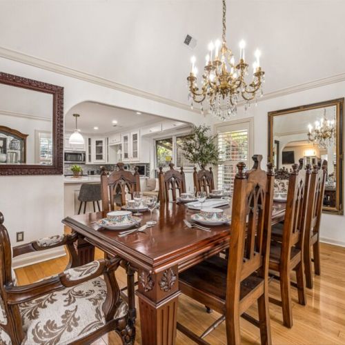 Luxurious dining space ideal for family meals and special moments.