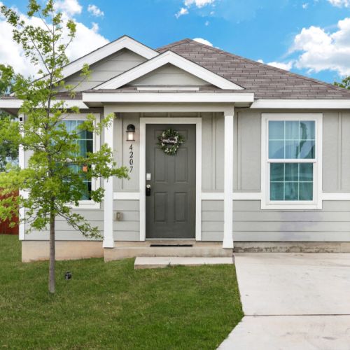 An exterior view of our lovely home. Can't wait to host you.