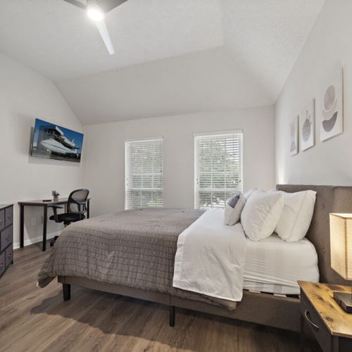 TVs included in all bedrooms.