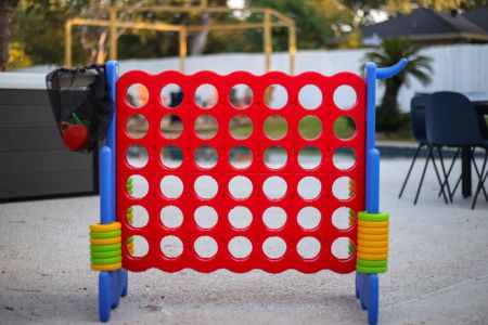 Bring some friendly competition outdoors with our oversized Connect 4 game.