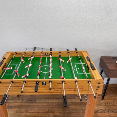 Get ready for the foosball tournament.