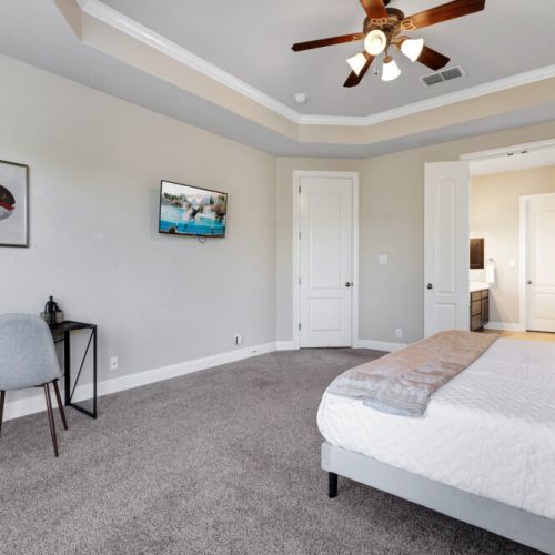 TVs included in all bedrooms.  Desk and comfortable chair included.