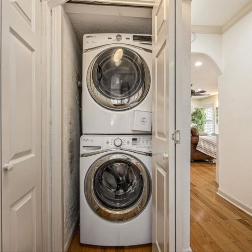 Fully-equipped laundry room.