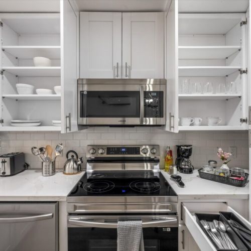 Kitchen is fully equipped so that you can feel like home for long stays.