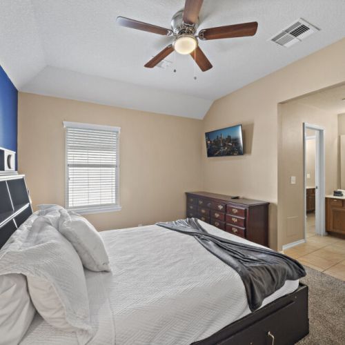 TVs included in all bedrooms.