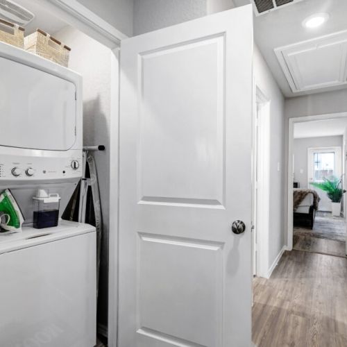 Fully-equipped laundry room.