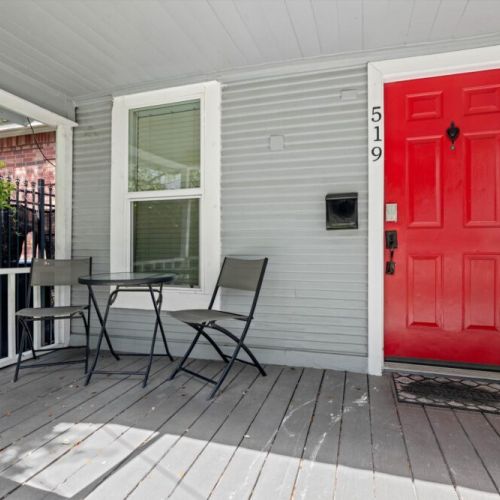 An small porch with a good cup of coffee... The good stuff!
