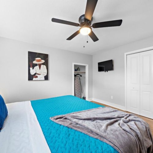 TVs are included in all bedrooms.