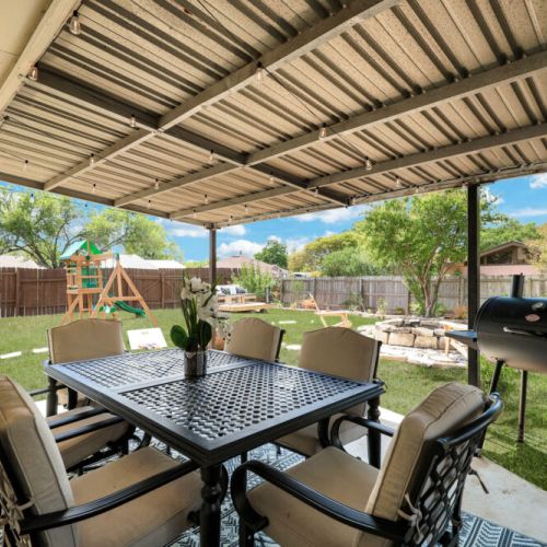 Savor the joy of cooking alfresco with our charcoal grill, creating delicious meals while enjoying quality moments with your family and friends. Plus, we include a cornhole set!