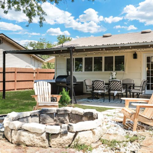 Gather around the inviting firepit for a warm and cozy experience, perfect for sharing stories and creating lasting memories.