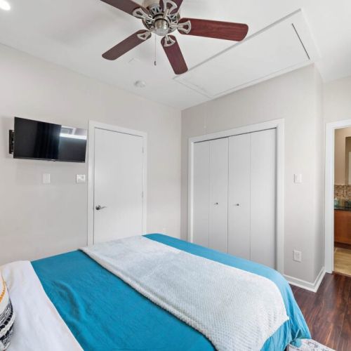 TVs included in all bedrooms.