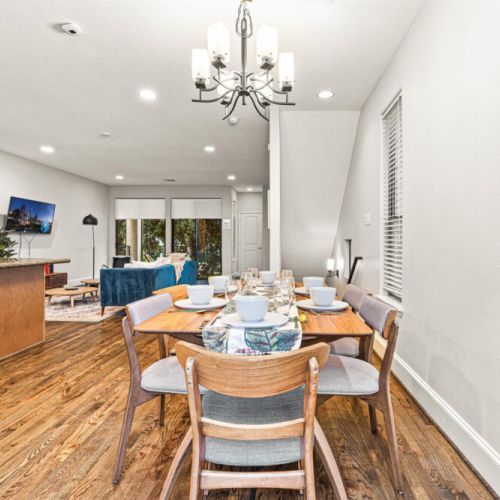 Dining area with plenty of natural light.