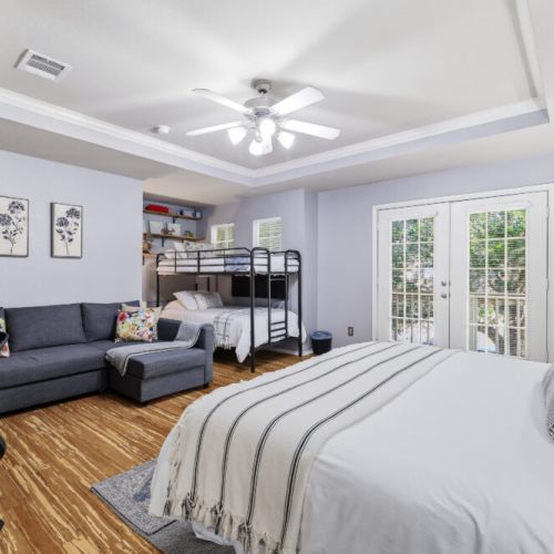 With a perfect view and direct access to the balcony.