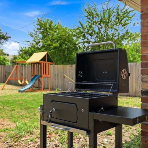 Gather for grilled alfresco dinners on the cozy backyard, then sink into pure relaxation in the inviting hot tub.
