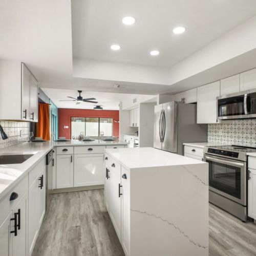 Our beautiful chefs kitchen to whip up amazing meals for the whole group.