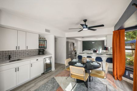 Breakfast nook and 2nd dining table that sits 4 next to the kitchen.
