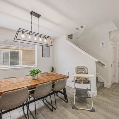 High chair included for your family convenience.