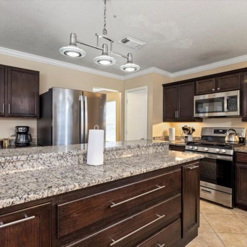 Stainless steel appliances.