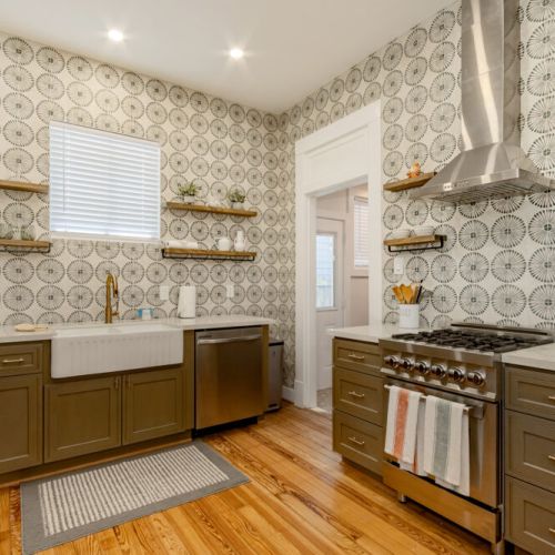 Stainless steel appliances.