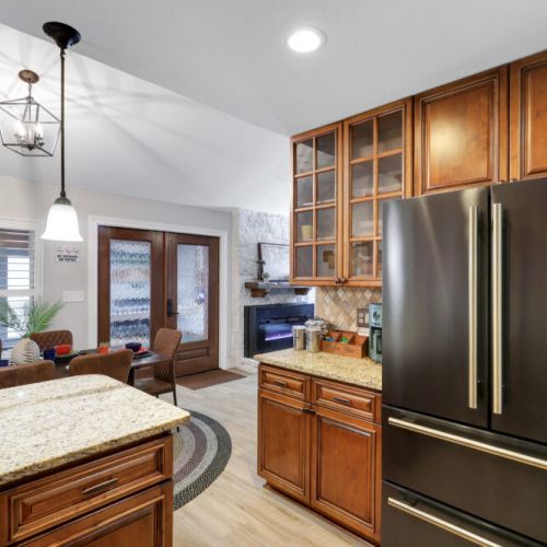 Stainless steel appliances.