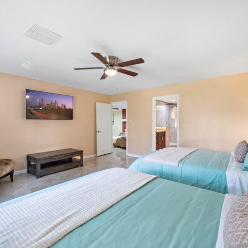 TVs included in all bedrooms.