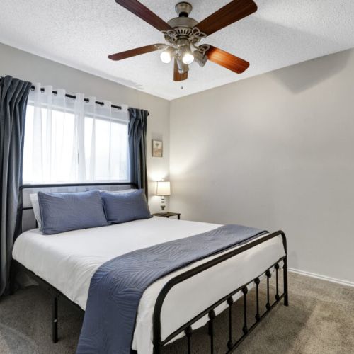 2nd bedroom with queen-size bed.