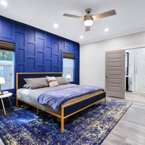 Primary bedroom with a king size bed