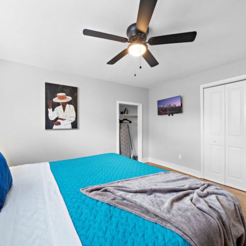 TVs are included in all bedrooms.