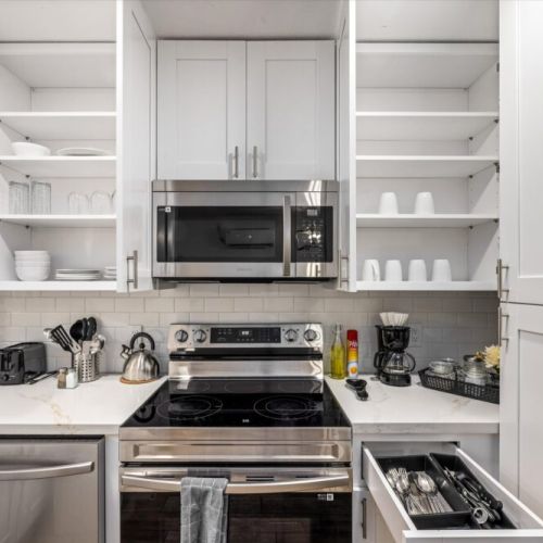 Kitchen is fully equipped so that you can feel like home for long stays.