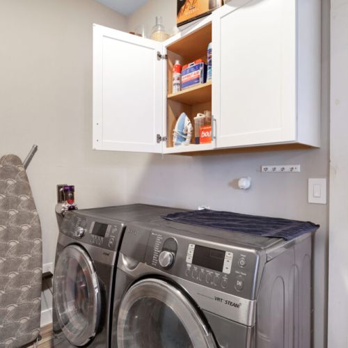 Fully-equipped laundry room.