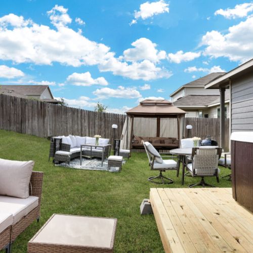 Savor the joy of cooking alfresco with our charcoal grill, creating delicious meals while enjoying quality moments with your family and friends. Plus, we include a corhole set!