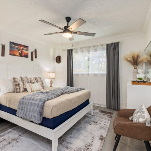 Dresser and charming chair included.