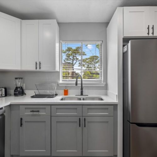 Stainless steel appliances.