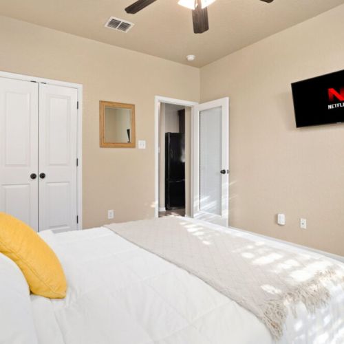 TVs included in all bedrooms.