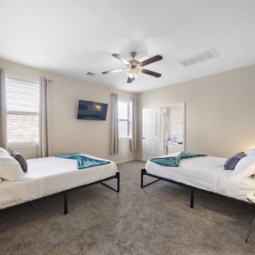 TVs included in all bedrooms.