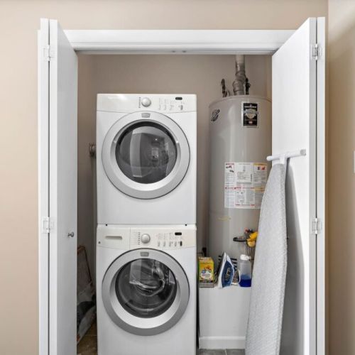 Fully-equipped laundry room.
