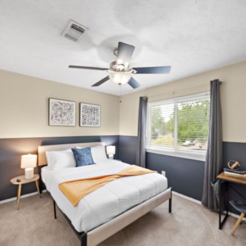 4th bedroom with queen size bed.