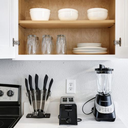 Stainless steel appliances.