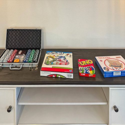 Board games and poker set to keep your friends and family entertained.