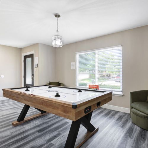 Get ready for an air hockey tournament with your family and friends.