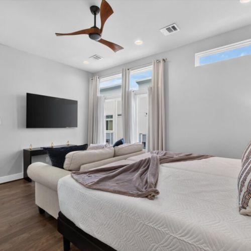 TVs included in all bedrooms.