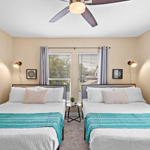 4th bedroom with two queen size beds.