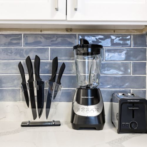 Stainless steel appliances.